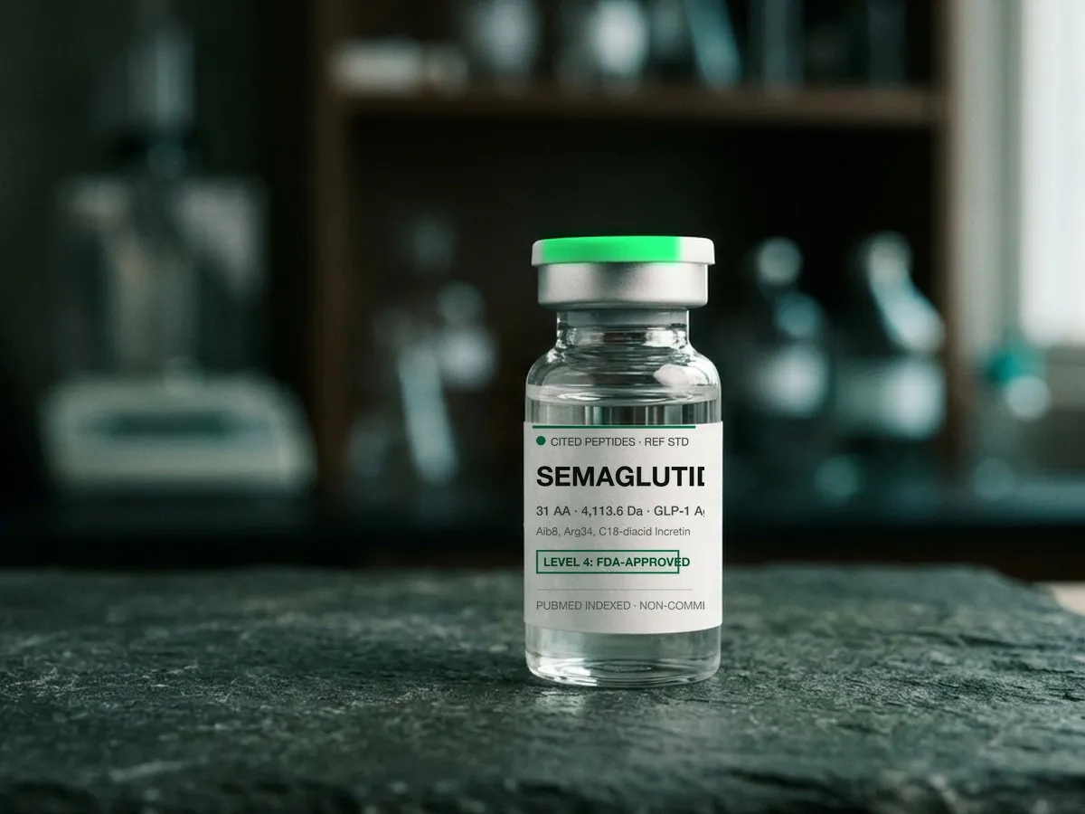 Illustrative vial labelled Semaglutide