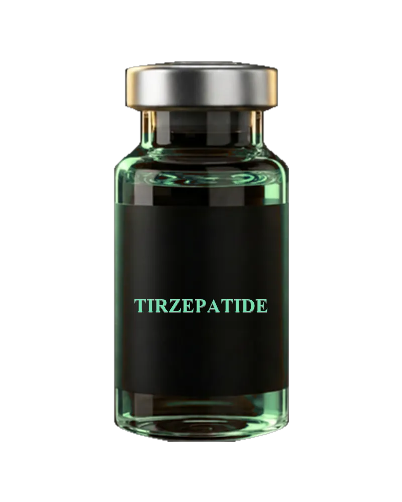Illustrative vial labelled Tirzepatide